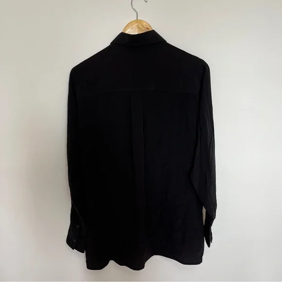 Victoria Beckham Contrast Bib Shirt in Black Size 2 NWOT - Picture 9 of 9